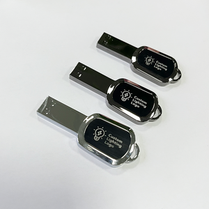 Popular modelo 2025 Metal Usb Flash Memory 32GB Custom Mini Usb con logotipo de luz LED UM261 Pendrive con forma de llave Usb de alta calidad - Product Image 4
