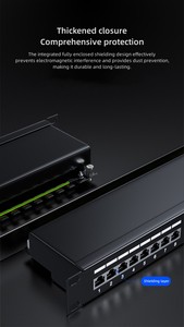 Dtech高品質ネットワークCAT6シールドパッチパネルコンピュータルーム配線監視センターに適しています - Product Image 4