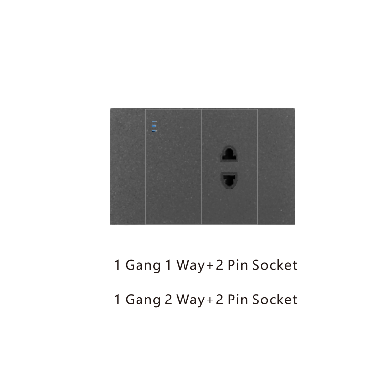 1 Gang 2 Voies + Prise 2 Broches