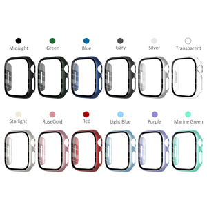 Hard PC Protective Case with Tempered Glass Screen Protector for <strong>Apple</strong> Watch Series 1 2 3 <strong>4</strong> 5 6 7 <strong>8</strong> 9 SE 40 41 44 45 mm Iwatch - Product Image 2