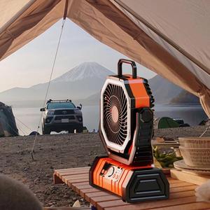 20000 10000mAh Wiederauf ladbare Outdoor-Camping lampe mit Lüfter haken Fernbedienung Tragbarer Lüfter Drehbarer Zelt ventilator zum Angeln Wandern