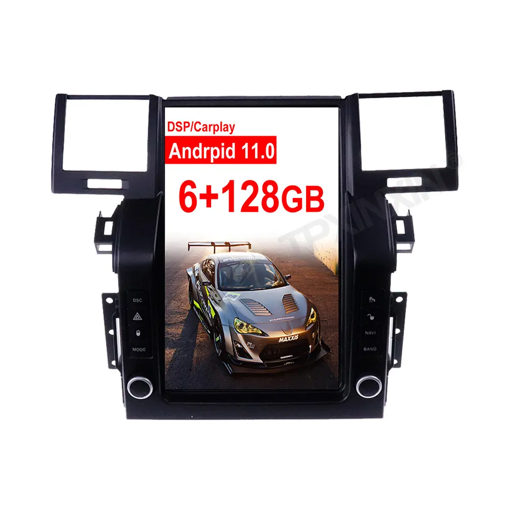 車のGPSマルチメディアラジオAndroid11 6 128GプレーヤーテスラスタイルのワイヤレスCarPlay for Land Rover Range Rover Sport L494 2005-2009