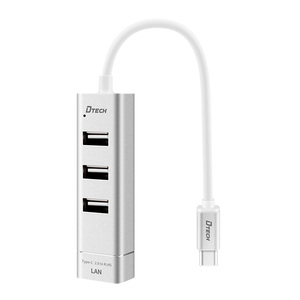 3 porte ad alta velocità 4 in 1 USB hub 2.0 adattatore per computer portatili OTG tipo C RJ45 LAN adattatore di rete usb-C hub - Product Image 3