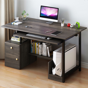 Escritorio de ordenador para el hogar, mesa de escritura sencilla y moderna para estudiantes, con estante para teclado - Product Image 6