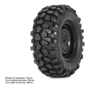 4Pcs <strong>1.9</strong> Inch 96mm/110mm 1/10 RC Crawler Car Rubber Wheel Rim <strong>Tire</strong> Beadlock for RC HSP Redcat Traxxas AXIAL SCX10 90046 RC4WD - Product Image 6