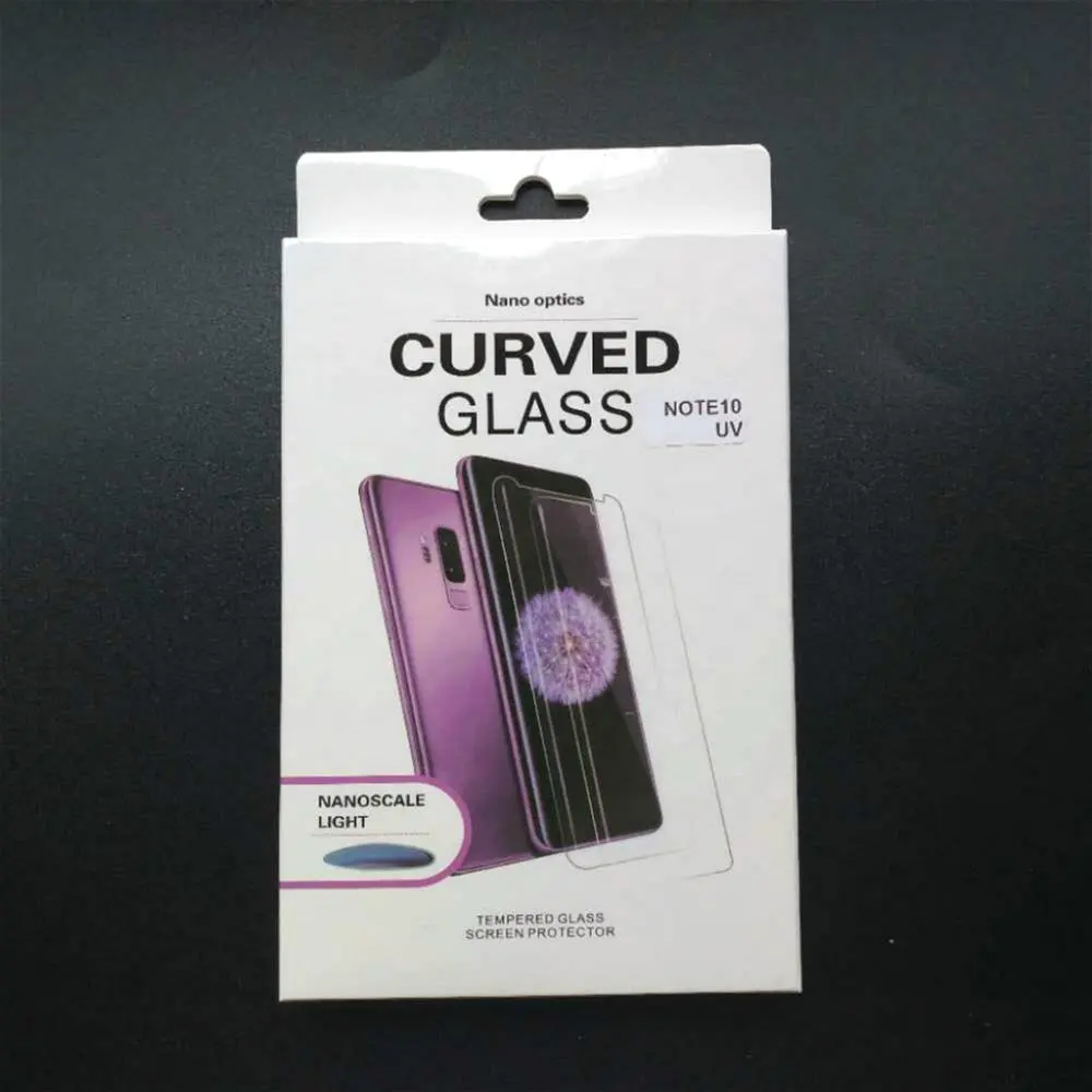 Pelindung Layar Kaca Tempered Lem UV untuk Samsung S7 Edge S20 Pelindung Layar untuk Oneplus 7 Pro UV Glass