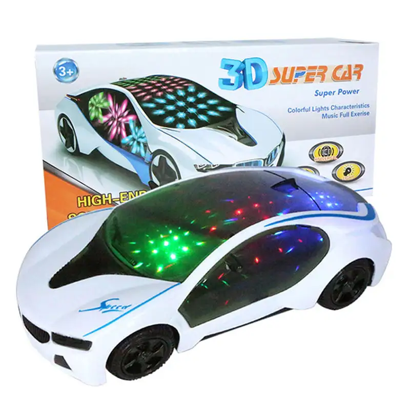 Mini coche de juguete universal para niños, juguete de música luminosa eléctrica, luz colorida, 1 a 1