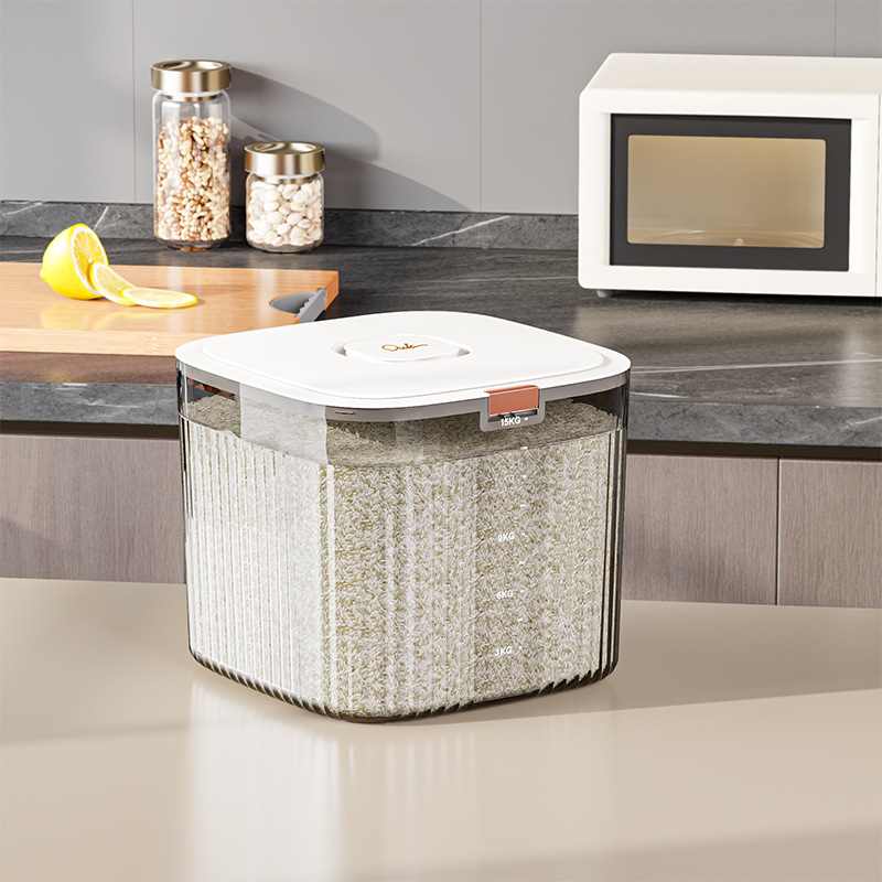 30-jin sealed rice bucket is leaking dust