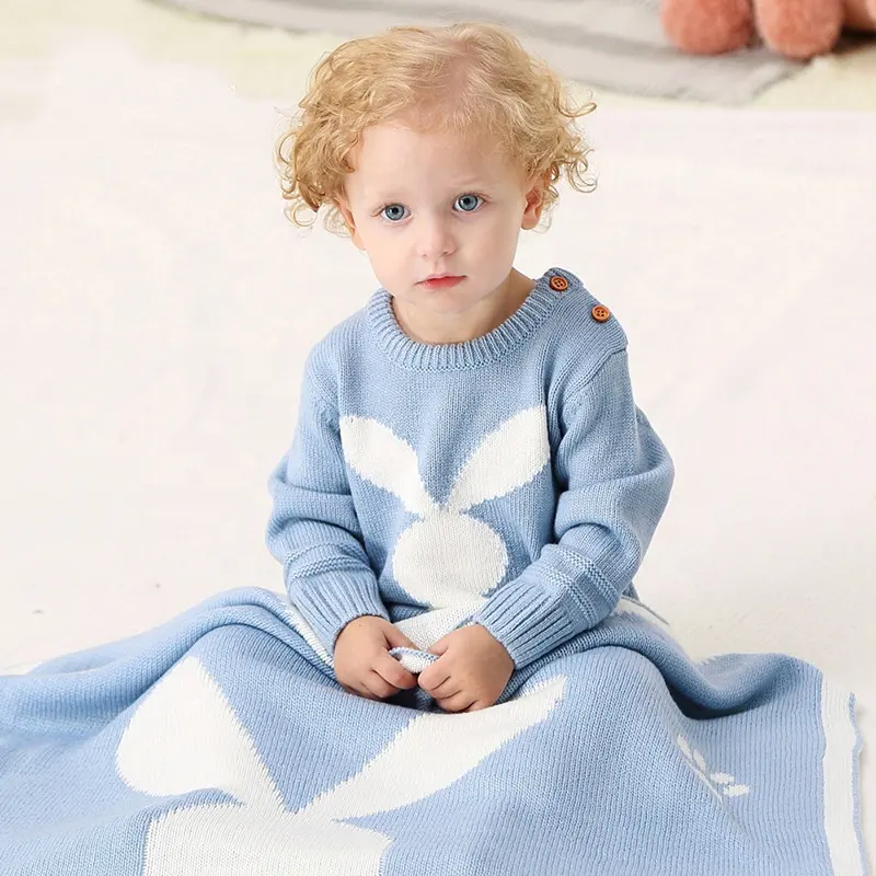 Baby Girl Clothes Rabbit Knitted Newborn Bebes Rompers Jumpsuits Long Sleeve Infant Boy Bunny Overalls Children's Animal Pajamas