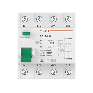 Yüksek kaliteli KEMA <span class=keywords><strong>CB</strong></span> sertifikalı 4P tip A 63A elektrik kaçağı koruyucusu RCD RCCB