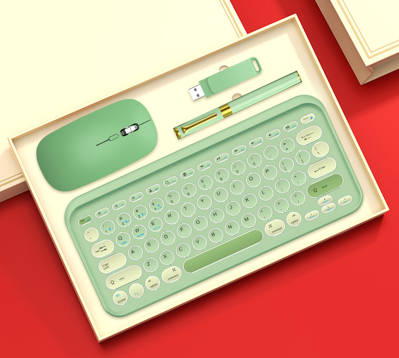 Keyboard + mouse + USB flash drive + pen