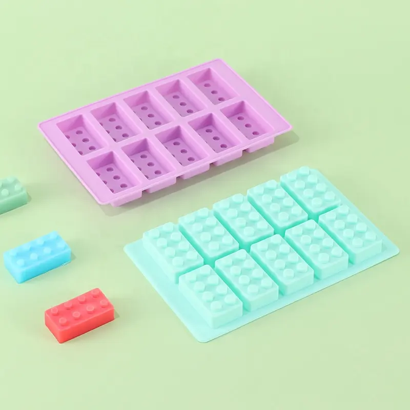 Fábrica Direta Fornecimento Atacado Lego Ice Brick Mold Building Blocks Bandeja De Gelo De Silicone