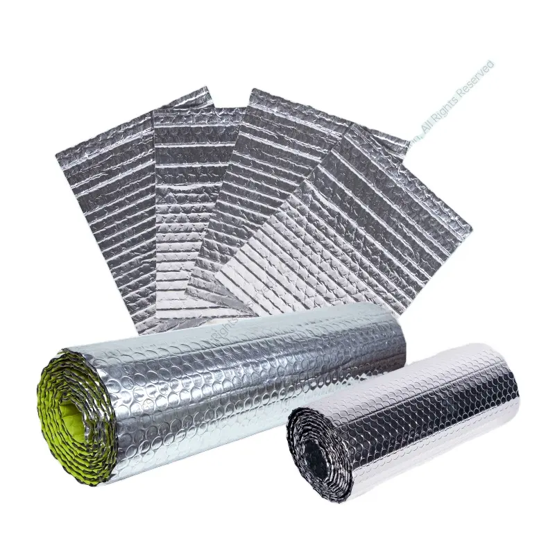 Pronto per la spedizione bolla riflettente foglio di isolamento termico resistente al calore materiali lamina di alluminio tetto isolante rotolo tetto