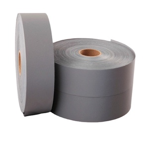 Yüksek parlaklık toplu yansıtıcı kumaş şeritler parlak gümüş TC yansıtıcı bant Polyester malzeme yansıtıcı kenar bant - Product Image 1