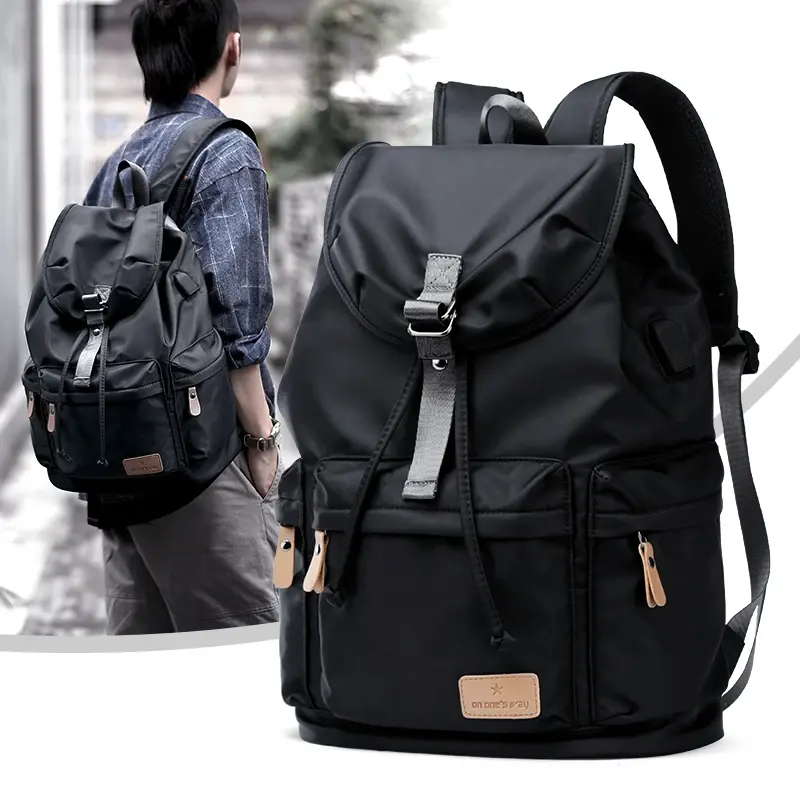 Mochila esportiva para viagem com carregamento USB, mochila esportiva de alta capacidade e resistente à água para notebook de 16 polegadas para homens
