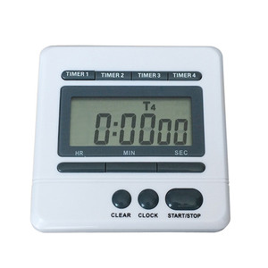 Tasca magnetica 4 gruppi di canali orologio Timer da cucina digitale con ampio Display LCD conto alla rovescia temporizzazione simultanea attaccabile - Product Image 2