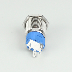 Interruttore a pulsante in metallo IP67 impermeabile da 16mm con illuminazione a LED 1NO 1NC combinazione 10A funzione di controllo Max - Product Image 3