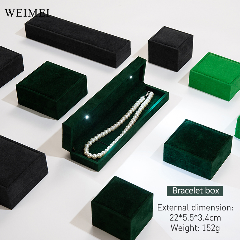 Caja de pulsera verde oscuro