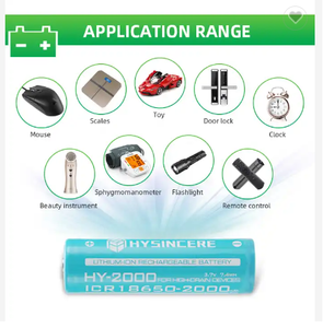 Li iyon hücre şarj edilebilir lityum iyon 18650 Icr pil PVC 3.7v 1500mah 1800mah 2000mah 2200mah ücretsiz OEM AA 2 yıl 2600 V - Product Image 4