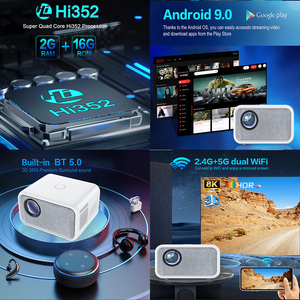 CY900 4K 3D Android Smart WIFI Pico Mini Pocket Portable LED Home Theater para Smartphone Tablet PC DLP Proyector - Product Image 3