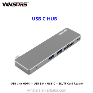 Adaptador <span class=keywords><strong>com</strong></span> HDMI + <span class=keywords><strong>USB</strong></span> 3.0 + <span class=keywords><strong>USB</strong></span>-C <span class=keywords><strong>USB</strong></span>-C + SD/TF Leitor de Cartão de Portas, <span class=keywords><strong>com</strong></span> a Função de Entrega de Potência
