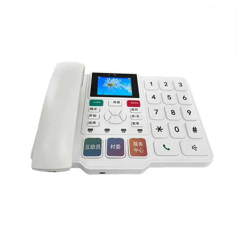 SOS Big Button 4g LTE GSM Schnur loses Sim-Telefon für ältere Menschen Verwenden Sie das Home Desk Phone mit Kamera