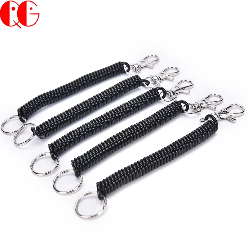 Wholesale Spring Elastic Coil Fishing Keychain
