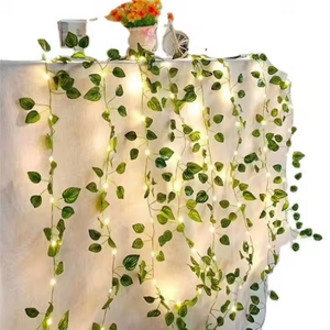 IP65 LED Dây đèn sân vườn 10m dòng cổ tích màu xanh lá cây lá vòng hoa phong cách trong nhà ngoài trời sử dụng màu trắng ấm áp trang trí ánh sáng - Product Image 3
