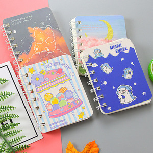 Bloc de notas de oficina portátil A7, 80 hojas, cuaderno encuadernado en espiral, diario, cubierta de papel al por mayor con bobina antivuelco, Mini bolsillo para estudiantes Opp - Product Image 3