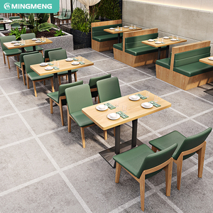 Nhà Hàng Đồ Nội Thất Tùy Chỉnh Ăn Đặt Hình Chữ Nhật Bàn Và Ghế Cafe Sàn Ghế Nhà Hàng Bàn Và Ghế - Product Image 5