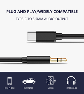 3.5mm Male to Type-C Male <strong>Audio</strong> <strong>Cable</strong> 3.5mm <strong>Cable</strong> Car <strong>Audio</strong> Speaker Aux <strong>Cable</strong> Decoding Adapter - Product Image 3