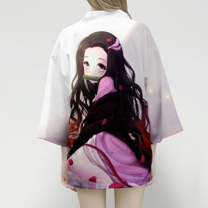 20款杀魔者: Kimetsu no Yaiba Cosplay 3D打印Haori动漫和服斗篷动漫卡通服装
