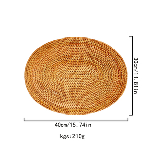 时尚设计厨房家用桌垫织带工艺品加厚保温迷你圆桌垫 - Product Image 5