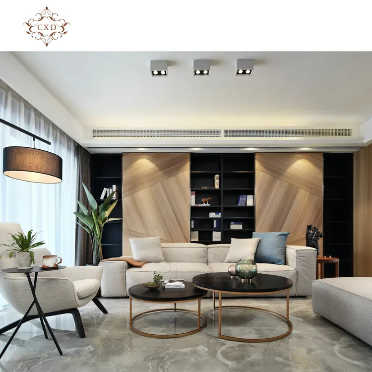 Set Ruang Tamu Apartemen Hotel Kustom OEM Foshan CXD untuk Dijual Furnitur Kayu Solid