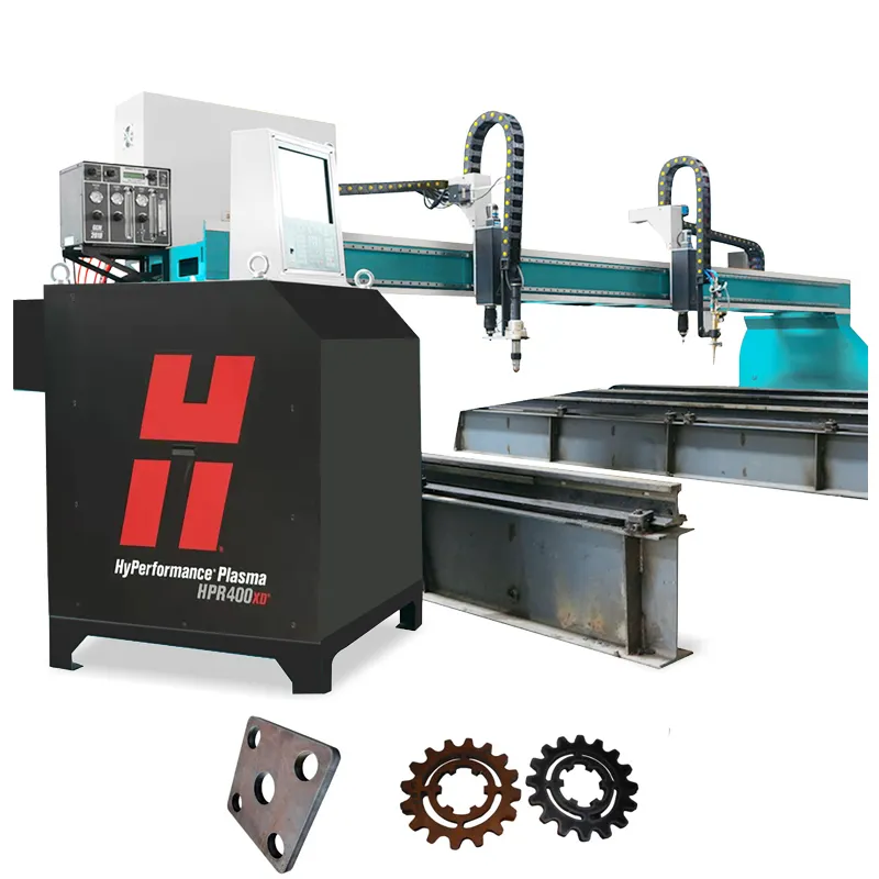 เครื่องตัดพลาสม่า CNC Gantry อุตสาหกรรมโดยใช้เครื่องตัดพลาสม่า Cnc ด้วยพลังงาน Hypertherme 1650