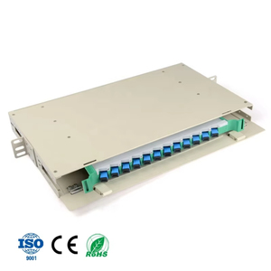 1U 19 inç tam yük Fiber optik dağıtım çerçevesi 12 çekirdek soğuk haddelenmiş çelik dolap UPC APC ODF ünitesi kutusu için FTTH ağ - Product Image 1
