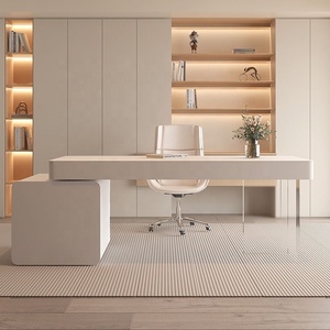 Banco DE TRABAJO modular de lujo en forma de L Escritorio de oficina Boss de administración de hogar móvil fuerte con diseño moderno de fácil montaje - Product Image 3