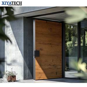 Xiyatech thiết kế sang trọng lớn MDF pivot mỹ hiện đại nhà không thấm nước rắn gỗ bên ngoài lối vào chính cho dân cư sử dụng - Product Image 4