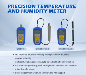 Medidor de temperatura y humedad de referencia estándar digital de mano higrómetro con sensor - Product Image 4