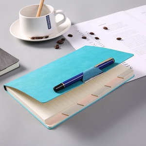 Pestañas de índice de papel personalizado negro, tamaño A5, B5, con bucle para bolígrafo - Product Image 4