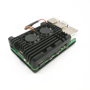 Vendita calda 5 doppio ventilatore e dissipatore di calore caso di alluminio per <span class=keywords><strong>Raspberry</strong></span> <span class=keywords><strong>Pi</strong></span> con l'alta qualità - Product Image 1