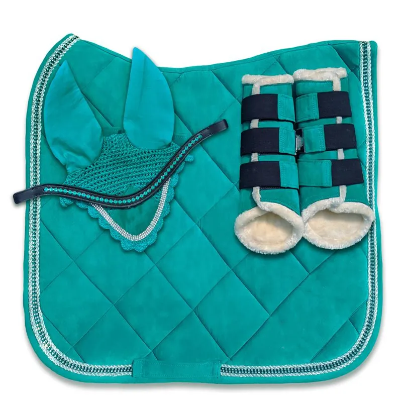 Ensembles équestres élégants en gros ensembles de tapis d'équitation tapis de selle de cheval personnalisé pour chevaux tapis de selle de dressage équin