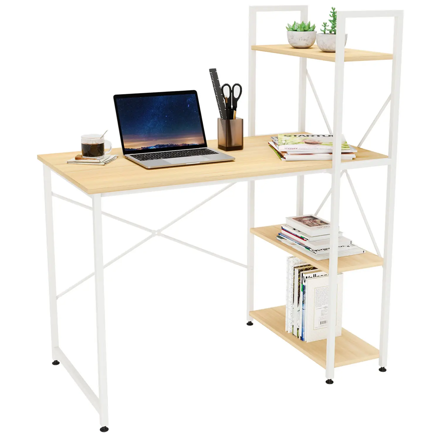 Mueble de ordenador profesional de madera, moderno, de altura, para oficina y hogar