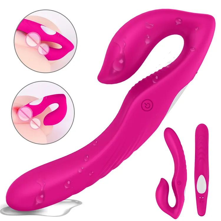 S125 lesbian vibrator ganda dengan 9 pola getaran untuk wanita pasangan solo atau lesbian pabrik seks Tiongkok