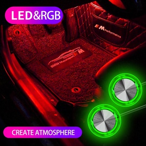 Car Interior Atmosphere <strong>Led</strong> Lights 1 to 4LED RGB Voice Control and Remote Control Car Ambient Light - Product Image 5