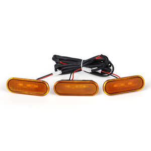 3個2021-2023フォードブロンコアンバーLEDグリルライト新しい条件フィット2/4ドアモデルBadlands Wildtrak Everglades - Product Image 1