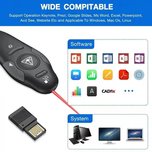 2.4G di controllo remoto Flip penna Powerpoint puntatore Laser PPT Laser Clicker di presentazione per ufficio - Product Image 3
