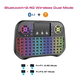 Air Mouse inalámbrico portátil y Mini teclado de mano RGB Controles remotos retroiluminados para Android TV Box y Mini teclado - Product Image 4