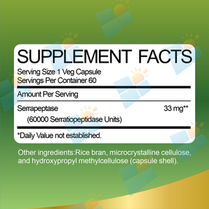 Suplemen Label pribadi kapsul enzim Serrapeptase 120000 Spu Serrapeptase 250000 bubuk Serrapeptase - Product Image 2