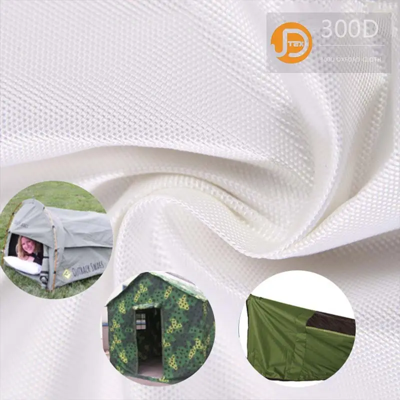 फैक्टरी फाउंड्री 300D 100% पॉलिएस्टर निविड़ अंधकार लेपित ऑक्सफोर्ड कपड़े सादे ऑक्सफोर्ड कपड़ा के लिए आउटडोर तम्बू